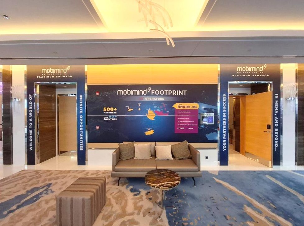 MobiMind Platinum Sponsor lounge at WTM Dubai