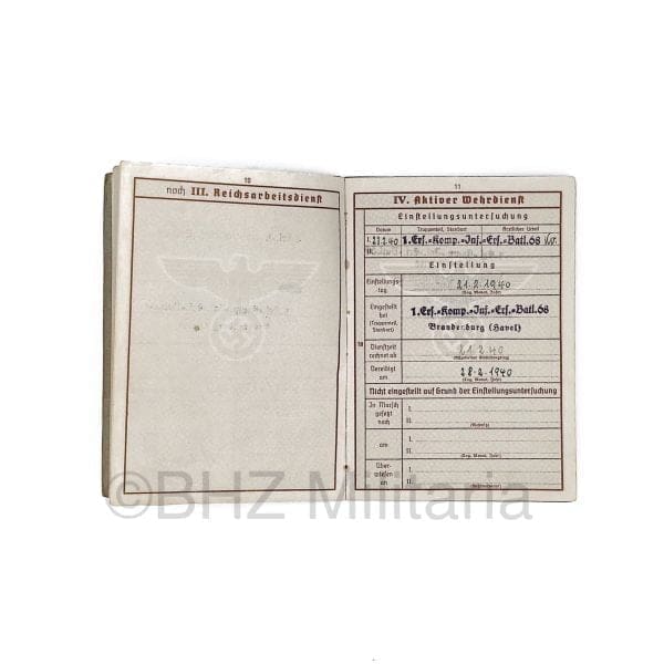 Wehrpass - Gefreiter - MG34