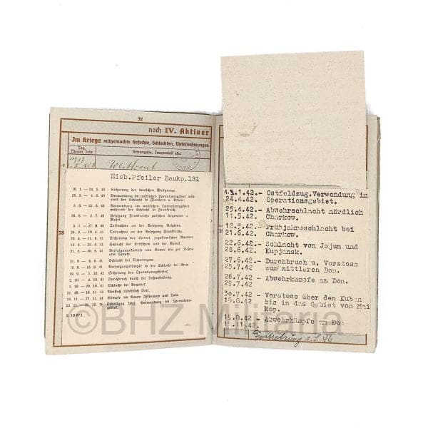 Wehrpass Reserve Offizier Bewerber