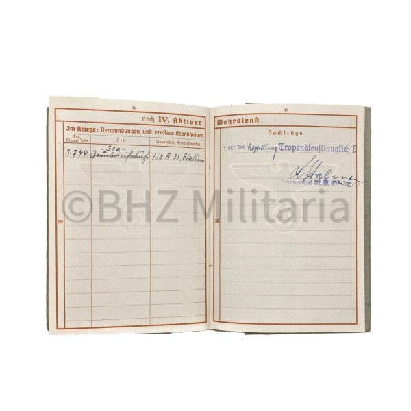 Wehrpass Obergefreiter - Monte Casino - Bastogne