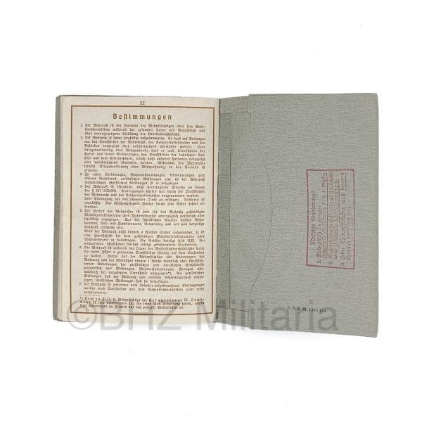 Wehrpass Obergefreiter Landesschützen-Bataillon 242