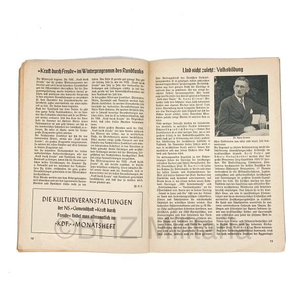 Kraft durch Freude (KdF) – Heft 10 – Oktober 1937 – Gau Hessen-Nassau