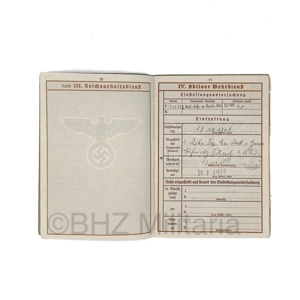 Wehrpass Reserve Offizier Bewerber