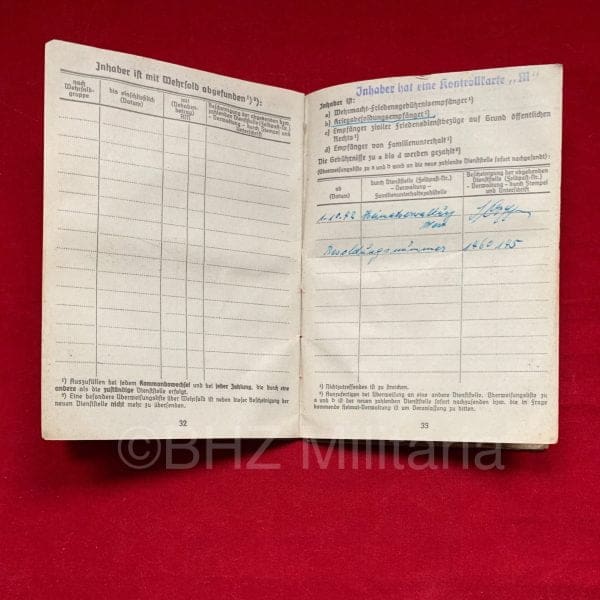 Soldbuch Kriegsmarine - Marine Flak Abteilung
