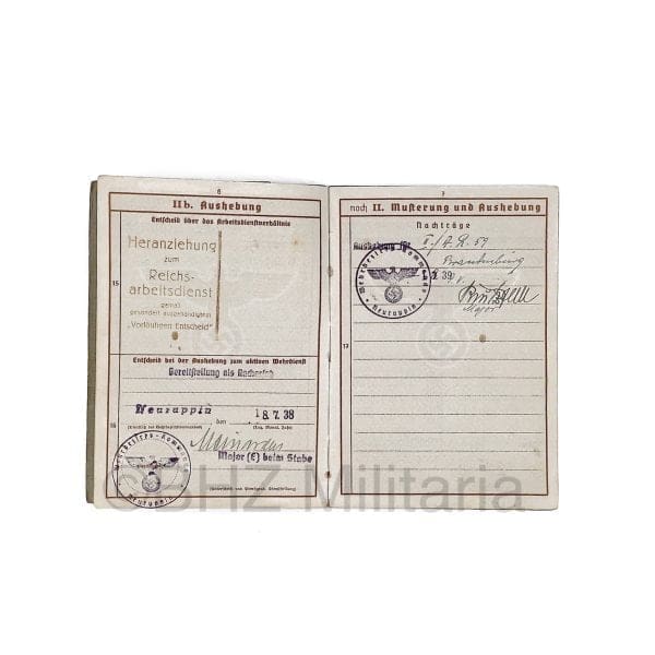 Wehrpass - Gefreiter - MG34