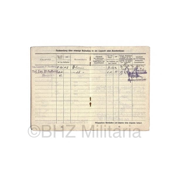 Luftwaffe Soldbuch Oberleutnant FLAK