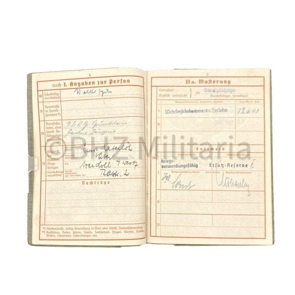 Wehrpass Obergefreiter - Monte Casino - Bastogne