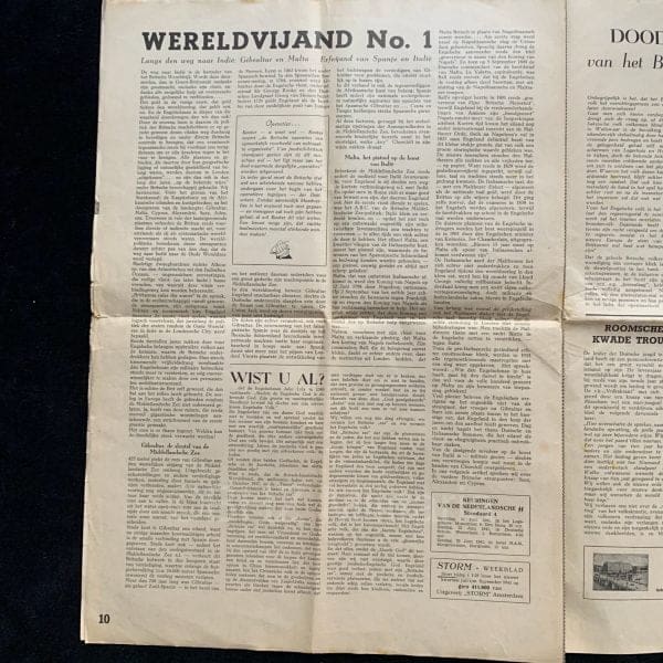 Storm (SS) – Blad der Nederlandsche SS – Eerste Jaargang Nummer 10 – 13 juni 1941