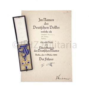 Boxed Mutterkreuz Gold Paul Meybauer mit Urkunde