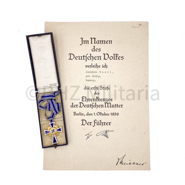 Boxed Mutterkreuz Gold Paul Meybauer mit Urkunde