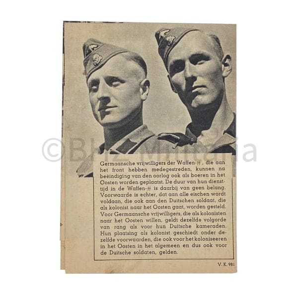 Wervingsfolder Waffen SS Flinke Kerels Voor...