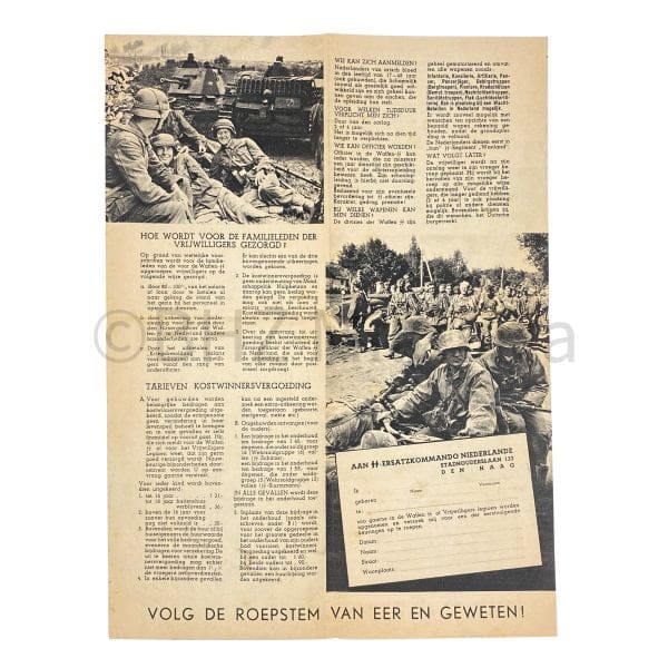 Wervingsfolder Waffen SS Flinke Kerels Voor...