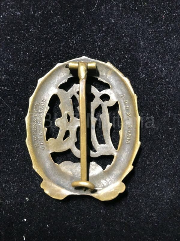 Bronzen DRA sportonderscheiding eerst versie DRGM 33918
