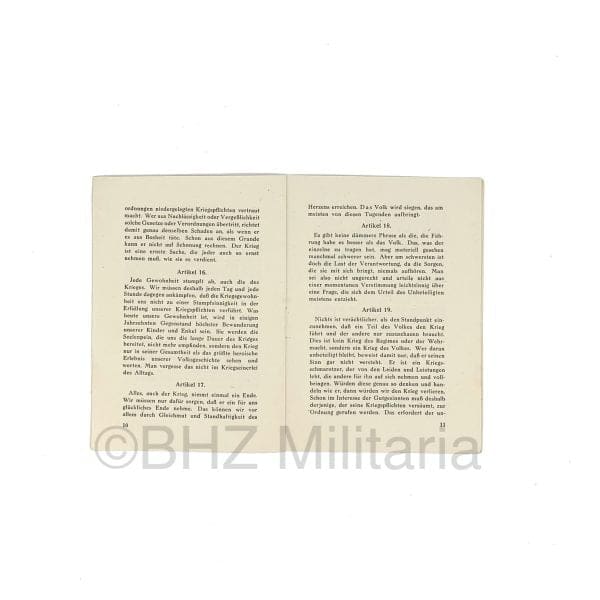 Dreissig Kriegsartikel für das deutsche Volk - Dr. Goebbels