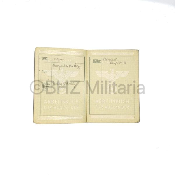 Arbeitsbuch für Ausländer + OST badge