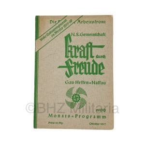 Kraft durch Freude (KdF) – Heft 10 – Oktober 1937 – Gau Hessen-Nassau