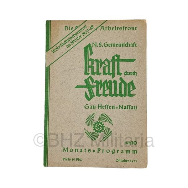 Kraft durch Freude (KdF) – Heft 10 – Oktober 1937 – Gau Hessen-Nassau