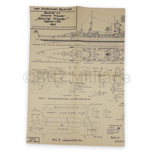 Loefs Schiffsmodell- Baubriefe Schwerer Kreuzer "Admiral Hipper"