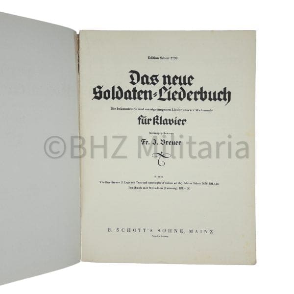 Das Neue Soldaten Liederbuch Klavier mit Text 2799