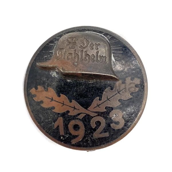 Stahlhelmbund Diensteintritts Abzeichen 1923 Stahlhof Magdeburg