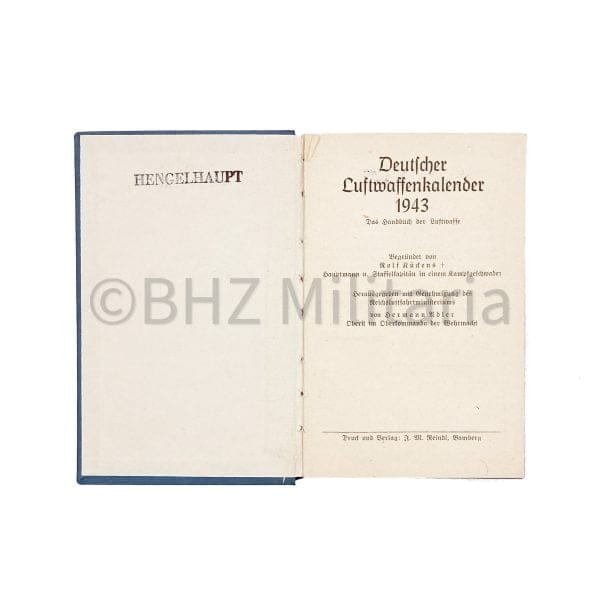 Deutscher Luftwaffenkalender 1943