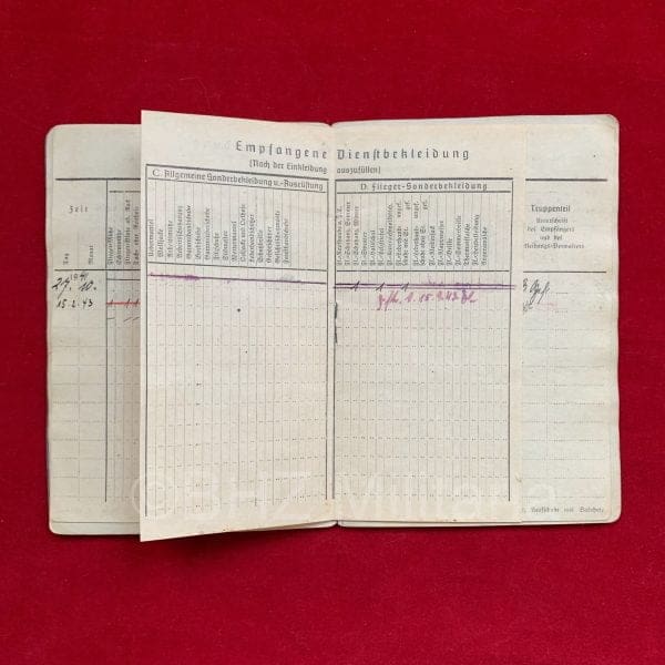 Luftwaffe Soldbuch Flieger-Stabsingenieur