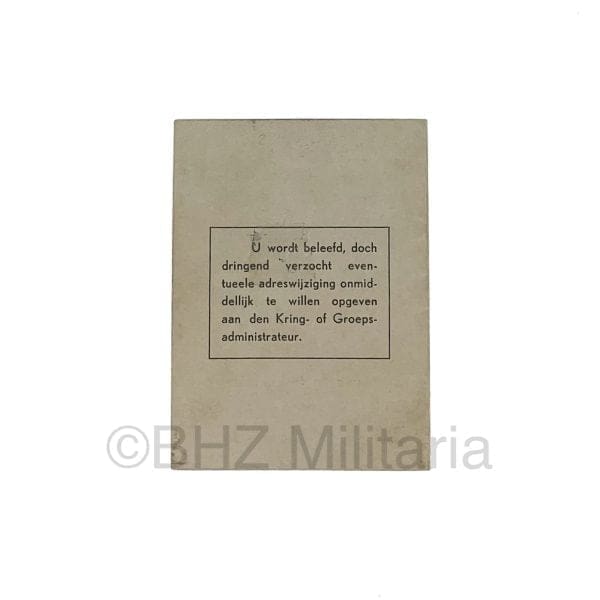 NSB Inschrijving Sympathiseerende 1942