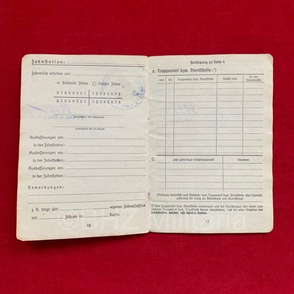 Luftwaffe Soldbuch Flieger-Stabsingenieur