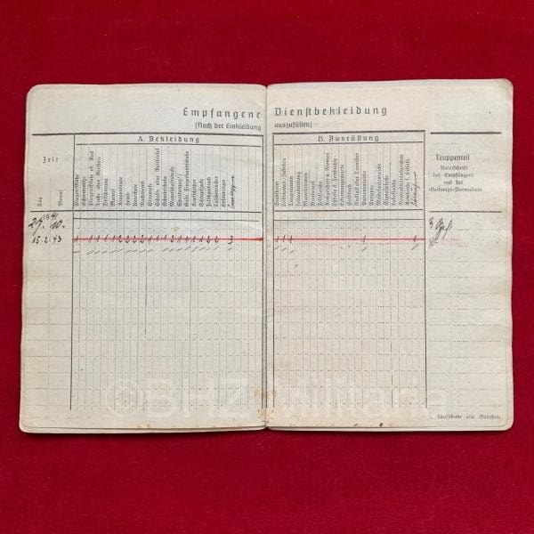 Luftwaffe Soldbuch Flieger-Stabsingenieur