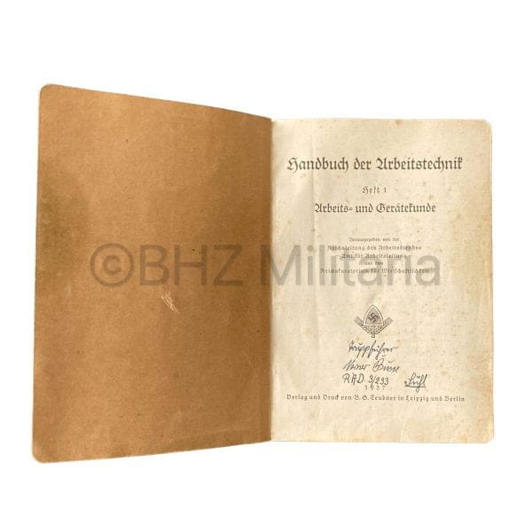 Handbuch der Arbeitstechnik Heft 1 - 1937 - RAD3/233