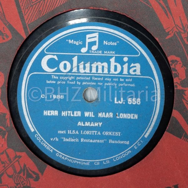 78 Toerenplaat Ilsa Loritta Orkest - Nederlands-Indie 1941