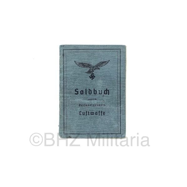 Luftwaffe Soldbuch Oberleutnant FLAK
