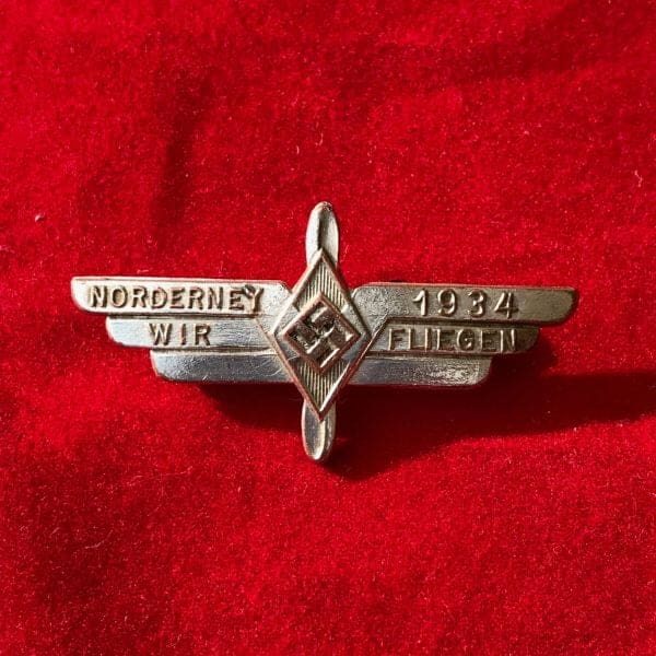 Norderney 1934 Wir Fliegen Deelnemersbadge HJ Flieger
