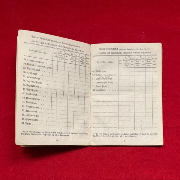 Soldbuch Kriegsmarine - Marine Flak Abteilung