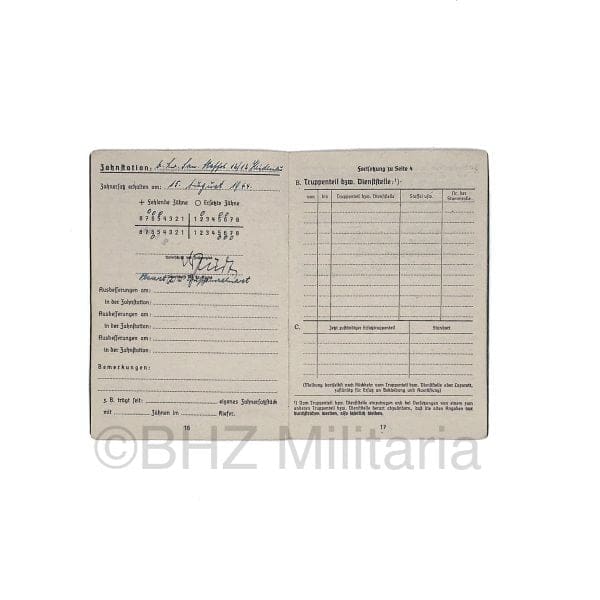 Soldbuch Luftwaffe Feldwebel Luftgau Nachrichten Regiment 11