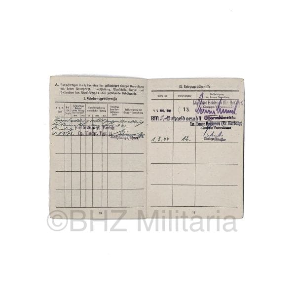 Soldbuch Luftwaffe Feldwebel Luftgau Nachrichten Regiment 11