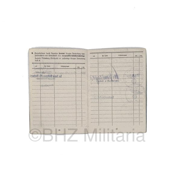 Soldbuch Luftwaffe Feldwebel Luftgau Nachrichten Regiment 11