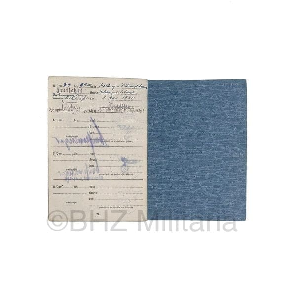 Soldbuch Luftwaffe Feldwebel Luftgau Nachrichten Regiment 11