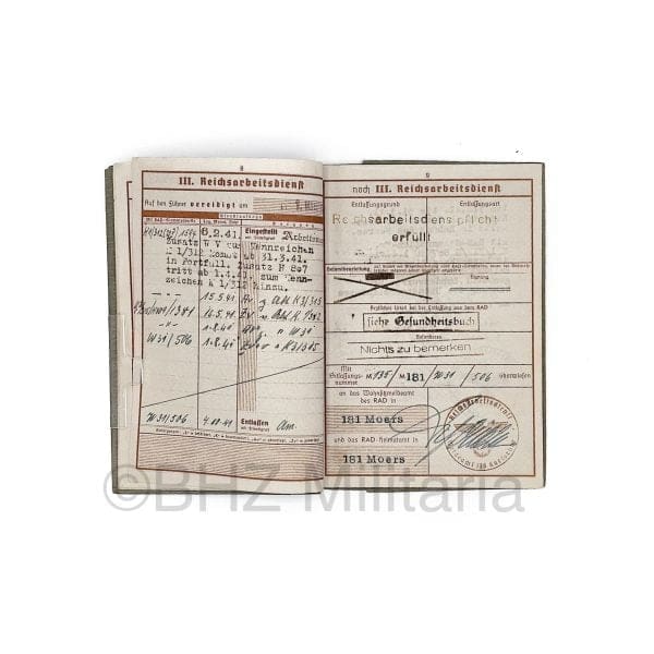 Wehrpass Onderofficier - veel onderscheidingen - brief van overlijden