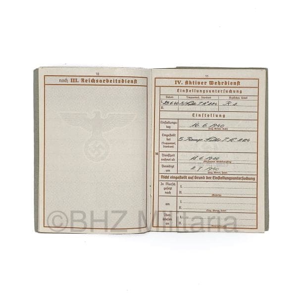 Wehrpass Obergefreiter Landesschützen-Bataillon 242