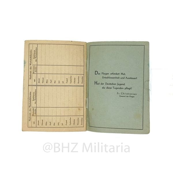 Nationalsozialistisches Fliegerkorps (NSFK) Flugbuch
