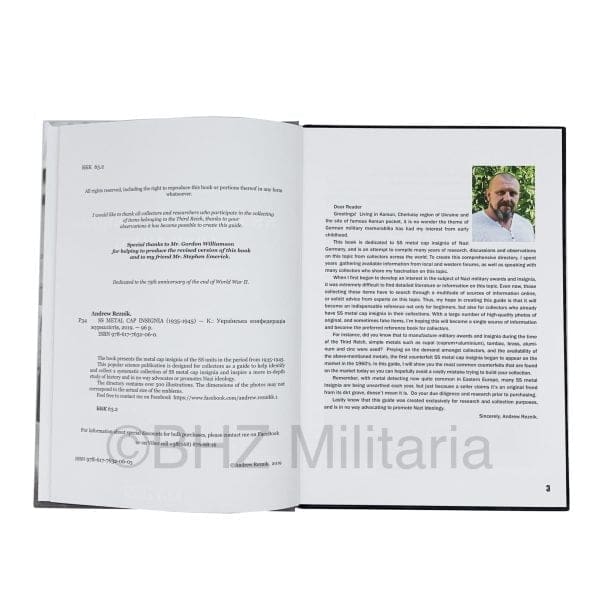 SS Metal Cap Insignia Book Andrew Reznik