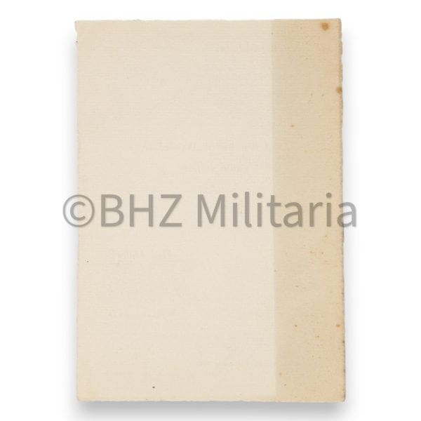 Document Autograph SS Sturmbahnführer Willy Lages