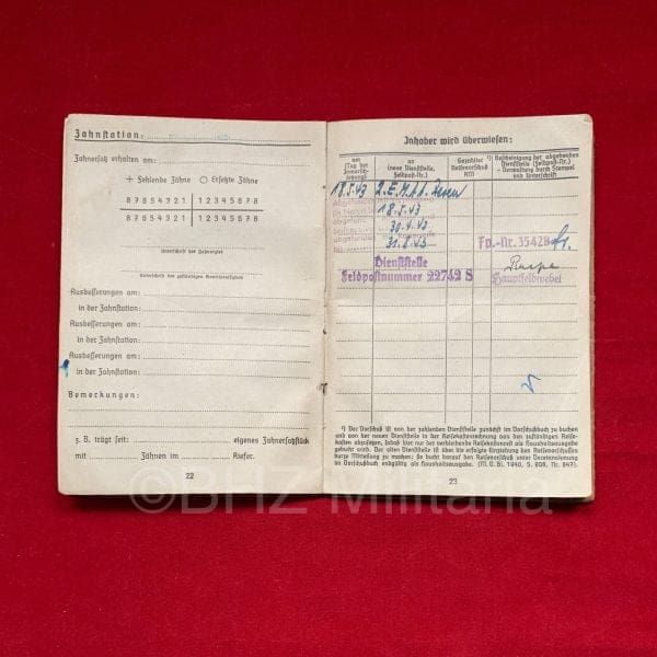 Soldbuch Kriegsmarine - Marine Flak Abteilung