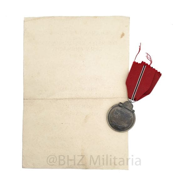 Medaille Winterschlacht im Osten met Oorkonde
