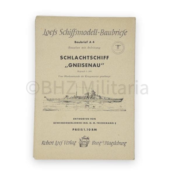 Loefs Schiffsmodell- Baubriefe Schlachtschiff "Gneisenau"