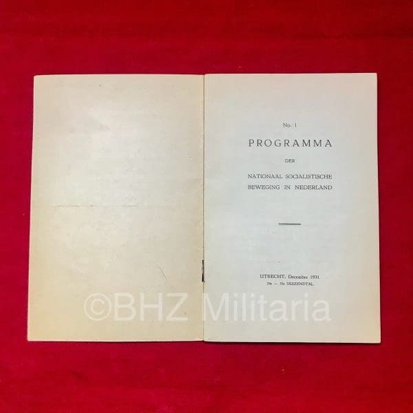NSB - Programma met Toelichting (1 en 2) - 1931