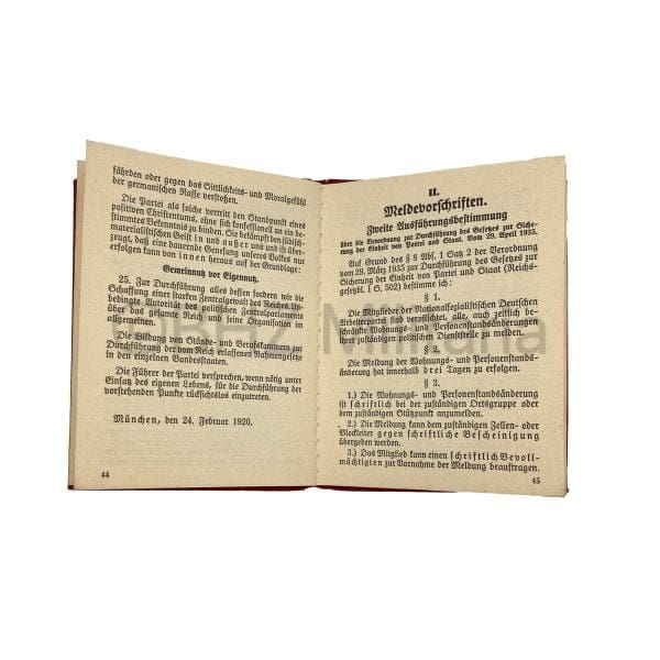 NSDAP Membership Booklet