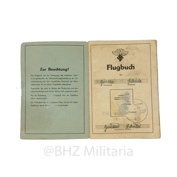 Nationalsozialistisches Fliegerkorps (NSFK) Flugbuch