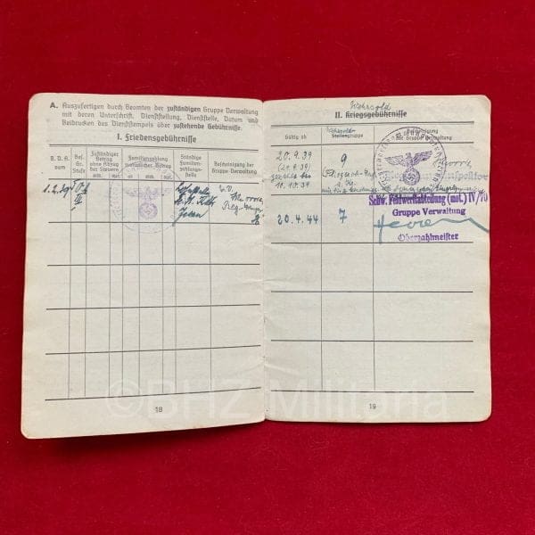 Luftwaffe Soldbuch Flieger-Stabsingenieur